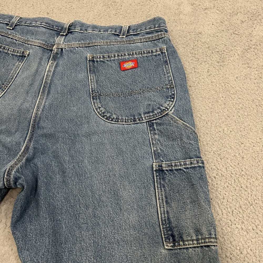 Dickies‎ Jeans Mens 42x32 Blue Denim Carpenter Regular Straight Work Wear Cotton